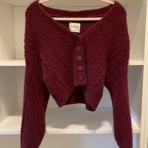 Abercrombie and Fitch Burgundy Cardigan